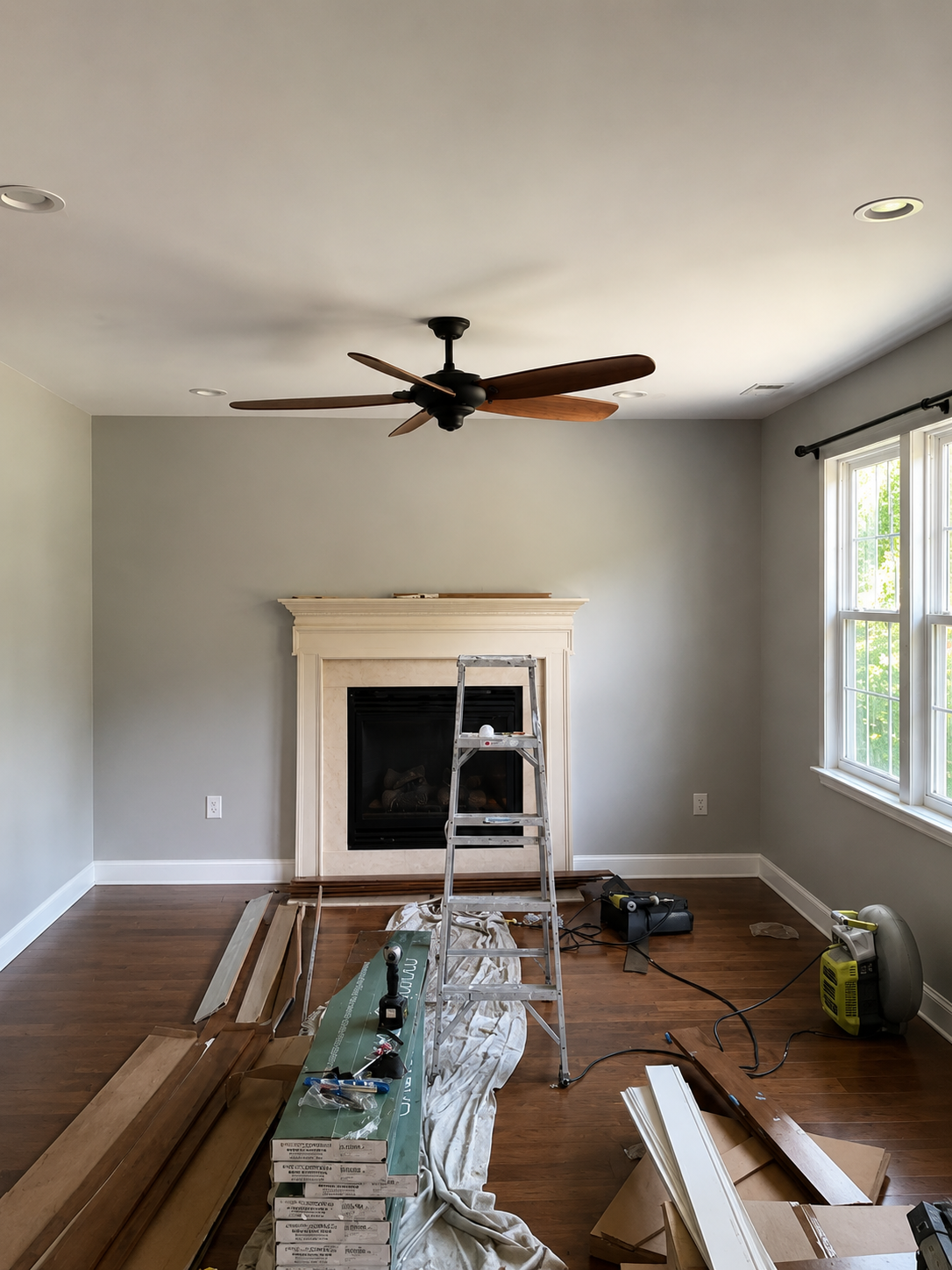 Ceiling fan installation by South Jersey Repairs
